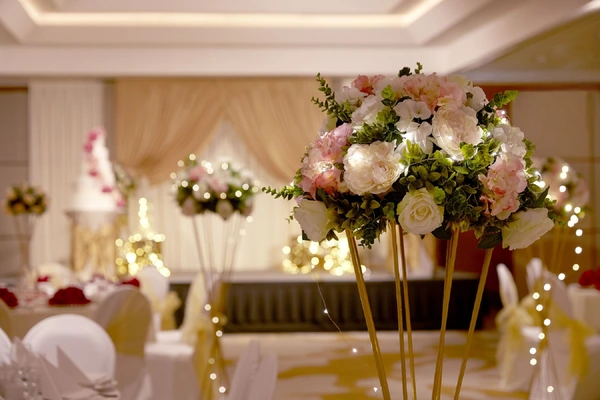 Champagne Rhapsody - Soak in lustrous champagne décor and twirl to classical jazz on your special day