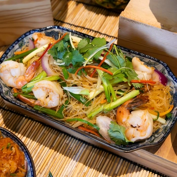 Thai Glass Noodle Stir-Fry with Shrimp