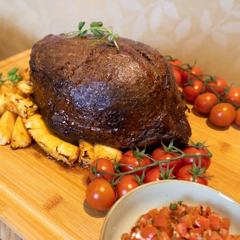 Mexican Spiced Roast Beef with BBQ Pineapple Brazilian style