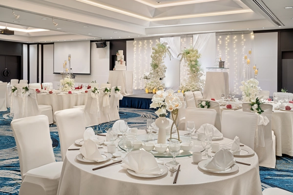 Porcelain Promise - Atrium Ballroom Wedding Theme